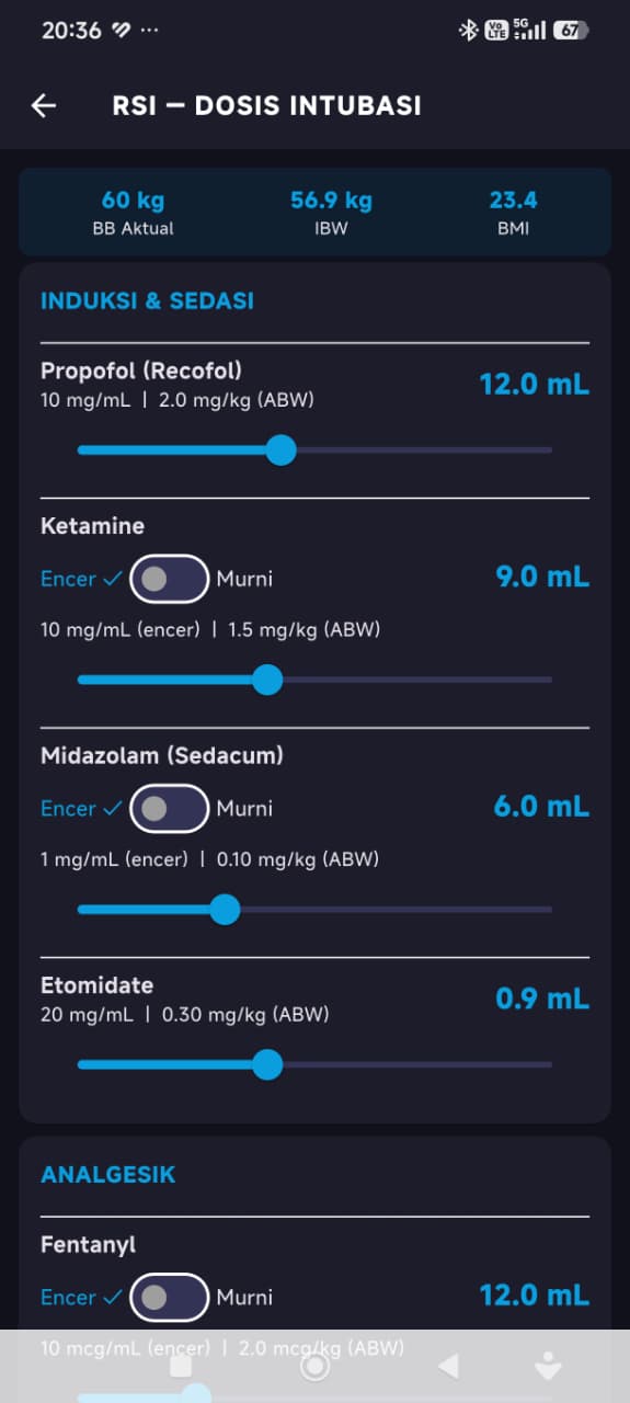 Kalkulator Dosis RSI